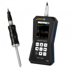 PCE-VT 3900S Vibrációsmérő készülék adat gyűjtővel, útvonalméréssel és FFT elemzéssel fogantyúval és mérőcsúccsal