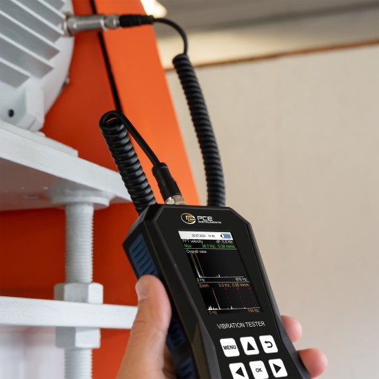 PCE-VT 3950-ICA Rezgésmérő készülék kalibrálva