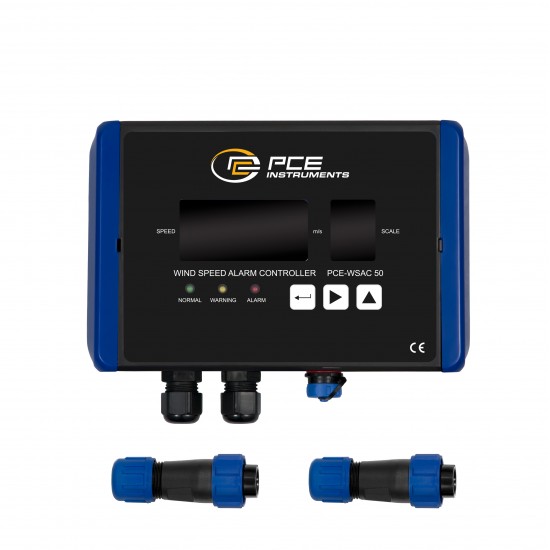 PCE-WSAC 50-211 Nyáklap szélsebesség riasztó vezérlohöz PCE-WASC 50 -211 (tápfeszültség: 115 V AC, bemeneti jel: 4 ... 20 mA, kommunikáció: RS 485)